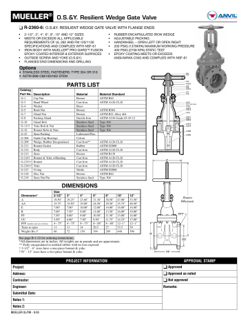 Anvil 7000600424 P-2360-6 Series 6 in. Flanged Bronze, Ductile Iron and ...