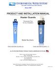 EWS BB-GUARD-FILTER-3/4 EWS Series 20 in. 9.5 gpm Replacement Cartridge Installation Manual