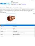 NIBCO 9035040PC Press System&reg; 1/2 x 3/4 in. PEX x Press Wrot Copper Reducing Adapter Specification