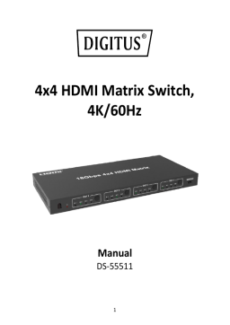 Digitus DS-55511 4x4 HDMI Matrix Switch, 4K/60Hz Owner's Manual