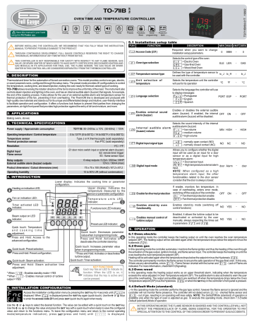 Full Gauge Controls TO-711B Instruction Manual | Manualzz