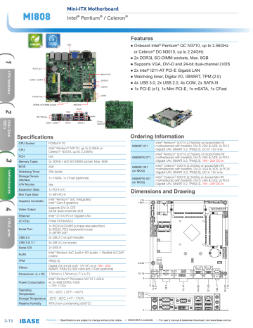 IBASE MI808 Motherboard Datasheet | Manualzz