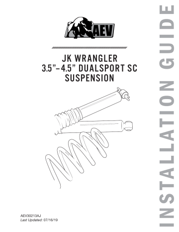 AEV JK DualSport SC Suspension 3.5″/4.5″ Installation Guide | Manualzz