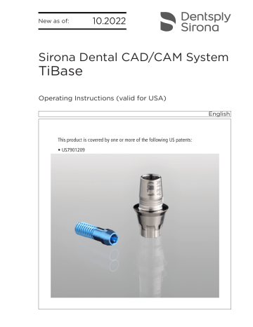 Dentsply Sirona TiBase Instructions for use | Manualzz