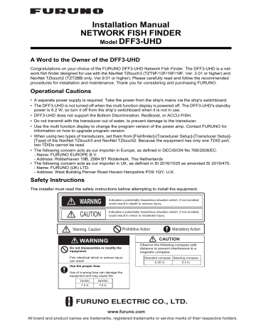 FURUNO DFF3-UHD Installation Manual | Manualzz