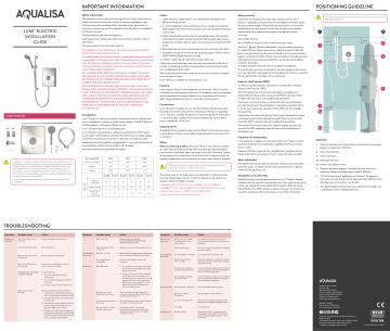 Aqualisa Lumi Electric Installation Guide | Manualzz