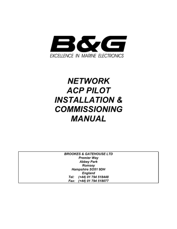 B&G Network Pilot Installation Manual | Manualzz