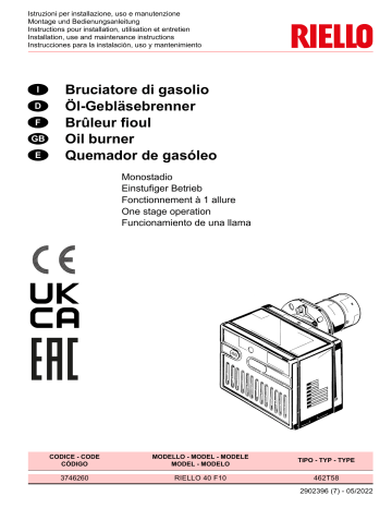 Riello R40 F10 1/220/60 Benutzerhandbuch | Manualzz