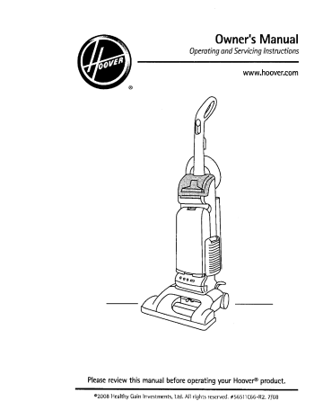 Hoover U6485-900 Vacuum Owner's Manual | Manualzz