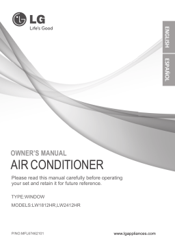 LG LW1812HR/00 Room Air Conditioner Owner's Manual