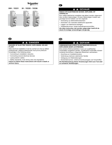 Schneider Electric Acti 9- IHH-IH Mechanical Time Switch User Guide ...