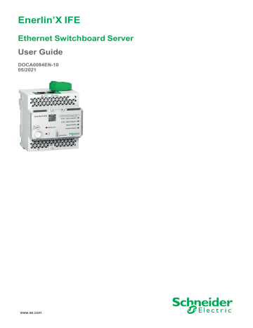 Schneider Electric Enerlin’X IFE Ethernet Switchboard Server User Guide | Manualzz