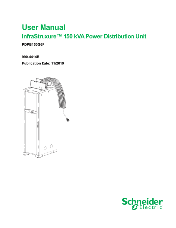 Schneider Electric 150KVA InfraStruxure Power Distribution Unit, 600mm User Guide | Manualzz