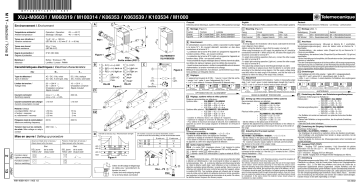 Schneider Electric XUJM10... /K10... /M06... /K06... Compact photo-electric sensors Instruction Sheet | Manualzz