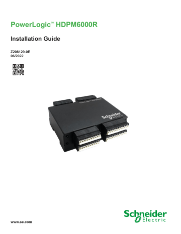 Schneider Electric PowerLogic™ HDPM6000 Instruction Sheet | Manualzz