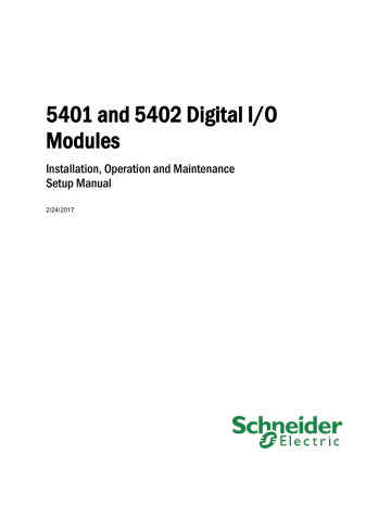 Schneider Electric 5401_5402 User Manual | Manualzz