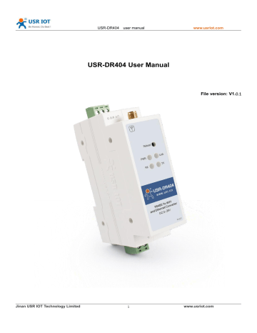 USR IOT USR-DR404 Din Rail Serial to WiFi User Manual | Manualzz