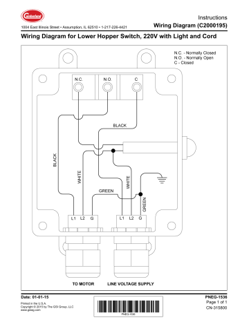 Cumberland PNEG-1536 Wiring Diagram | Manualzz