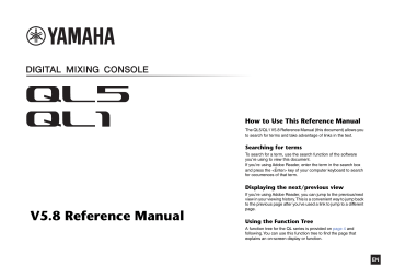 Yamaha QL5/QL1 V5.8 Reference Manual [English] | Manualzz
