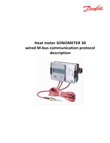 Danfoss SonoMeter 30 Wired M-Bus Description Operating Guide | Manualzz