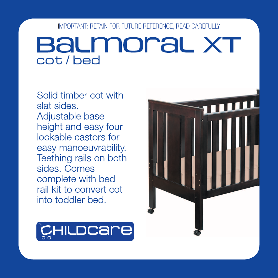 Childcare Balmoral Cot Owner s Manual Manualzz