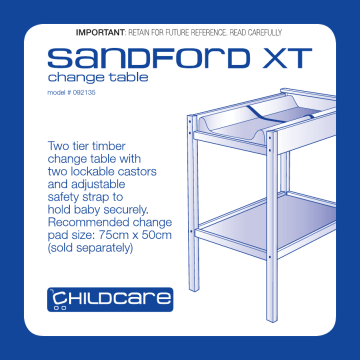 Childcare Sandford XT C TABLE NW Owner s Manual Manualzz