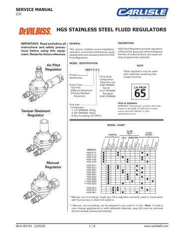 DeVilbiss HGS Series Service Manual | Manualzz