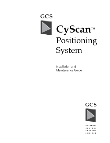 GCS CYSCAN Installation And Maintenance Manual | Manualzz