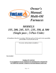 FireLake 155, 200, 245, 315, 325, 350, 500 Owner's Manual