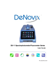 DeNovix DS-11 Spectrophotometer/Fluorometer User Guide | AI Chat &amp; PDF Access
