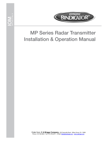 Bindicator MP Series Installation & Operation Manual | Manualzz