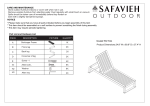 Safavieh PAT7024D Solano Black 1-Piece Wood Outdoor Chaise Lounge Chair Instructions