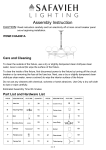 Safavieh CHA4001A Greyor 6-Light Gold Chandelier Instructions