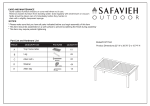 Safavieh PAT7044G Chaston Black 4-Piece Wood Patio Conversation Set Instructions