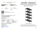 Seville Classics WEB930 Plated Steel 5-Tier Steel Wire Shelving Unit Instructions