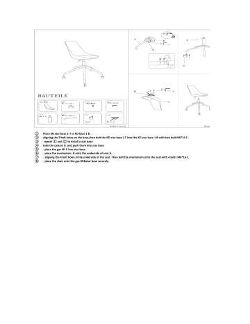 Decor Therapy FR8761 Marlon Black and White Task Chair Instructions | Manualzz