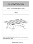 Noble House 66006 Sedona Grey Rectangular Acacia Wood Outdoor Coffee Table Assembly Instructions