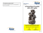 Alpine Corporation WIN316 40 in. Tall Outdoor 4-Tier Rock Water Fountain Product Manual