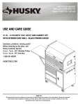 Husky HOTC4112B13S 41 in. W x 24.5 Use and care guide