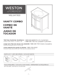 Foremost WELGAT3123 Weston 31 in. Vanity Instructions