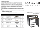 Safavieh AMH4101A Abraham Natural 2-Piece Nesting End Table Instructions