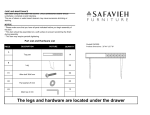 SAFAVIEH DSK9000A Zinnia 35 in. Brown 1-Drawer Writing Desk Instructions