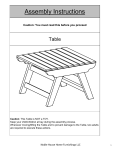 Noble House 67336 Sedona 12.50 in. Teak Brown Square Wood Outdoor Side Table Instructions