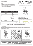 SAFAVIEH DCH6500A-SET2 Madeline Off-White/Black Dining Chair (Set of 2) Instructions