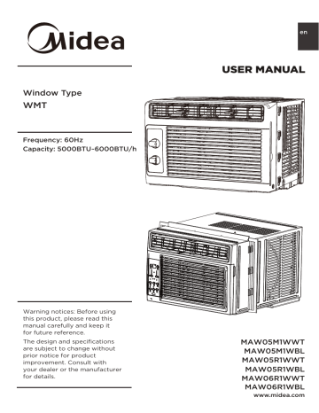 Midea MAW05M1WWT Air Conditioner Owner's Manual | Manualzz