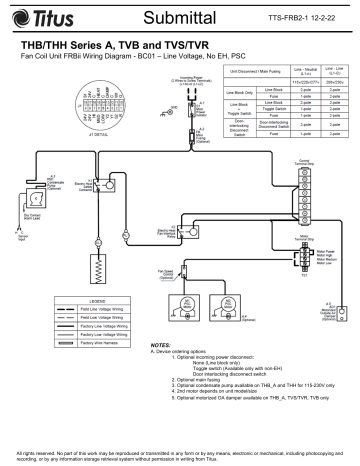Titus TVSS Vertical High-Rise Secondary Twin Pack Wiring Diagram | Manualzz