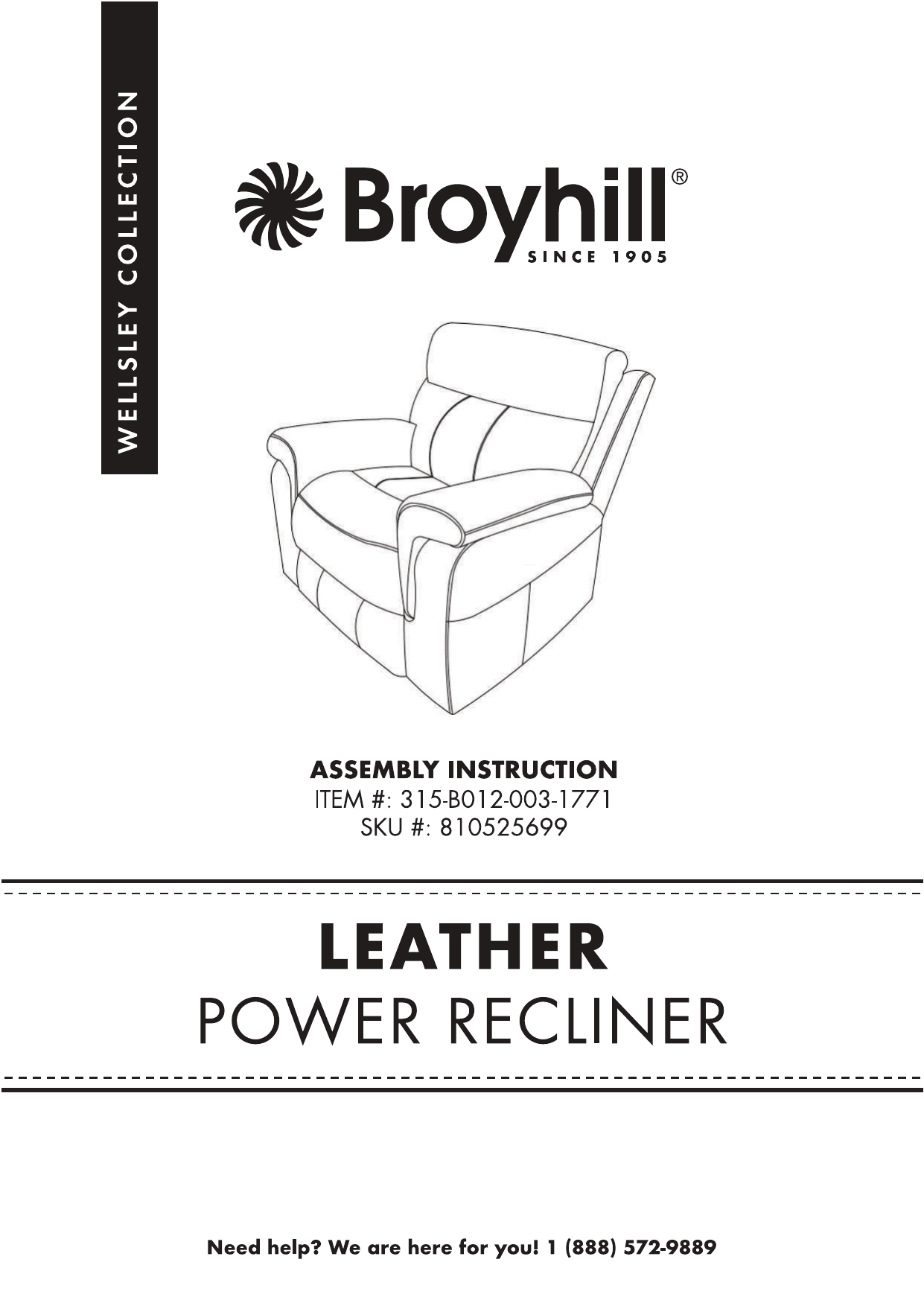 Broyhill wellsley leather online power recliner