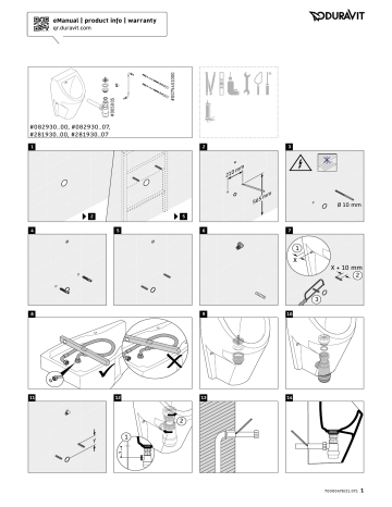 Duravit 082930 D-Code Urinal User manual | Manualzz