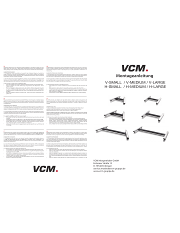 VCM V-MEDIUM Montageanleitung | Manualzz