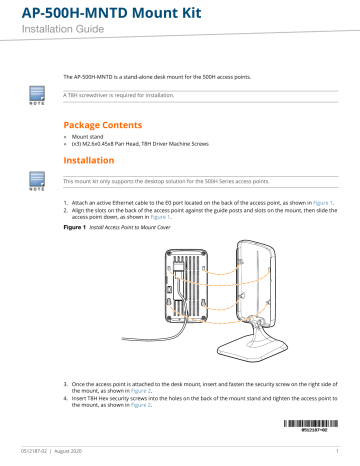 Aruba AP-500H-MNTD Installation Guide | Manualzz